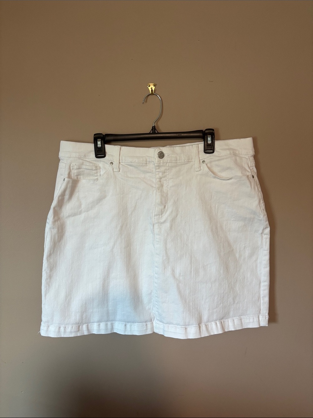 croft & barrow White Denim Skort
